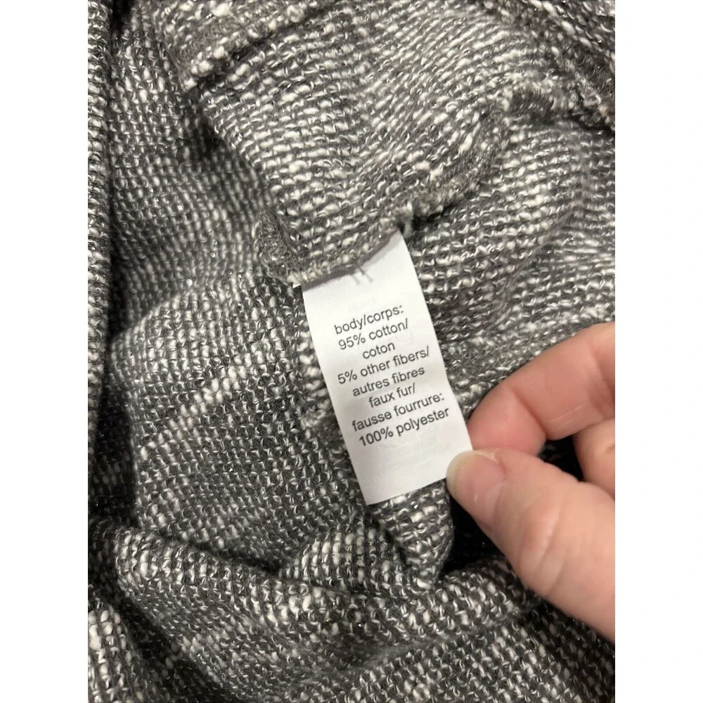 Maurices cowl neck pullover sweater sweatshirt fleece neck gray Sherpa Small
